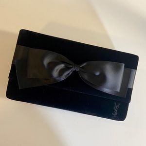 Yves Saint Laurent Black Velvet Clutch
